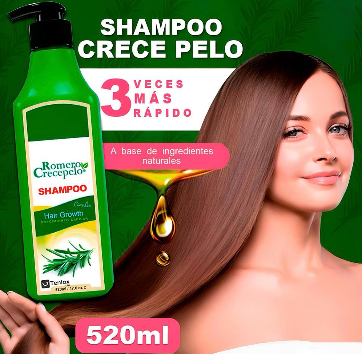 DUO PERFECTO 🥰 SHAMPOO ROMERO CRECEPELO + TONICO OUHOE | ENVIO GRATIS