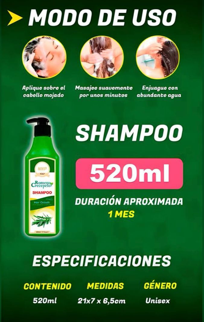 DUO PERFECTO 🥰 SHAMPOO ROMERO CRECEPELO + TONICO OUHOE | ENVIO GRATIS