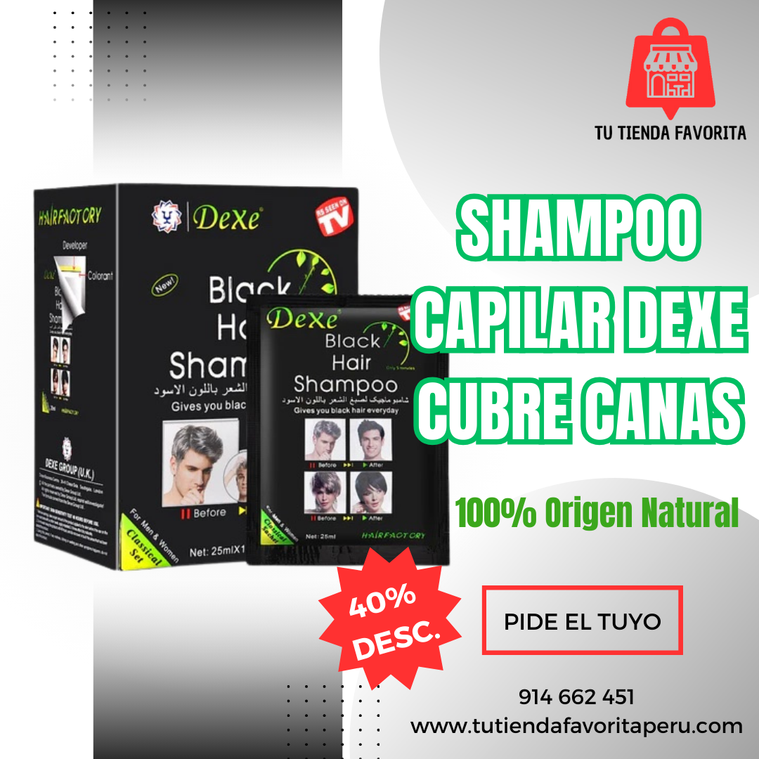 SHAMPOO CAPILAR DEXE – CUBRE CANAS | Envió Gratis